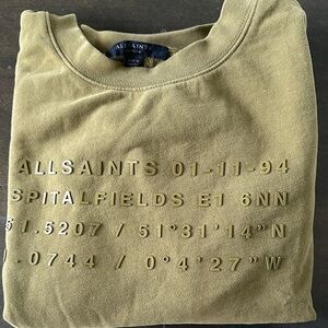 All Saints Khaki Sweatshirt